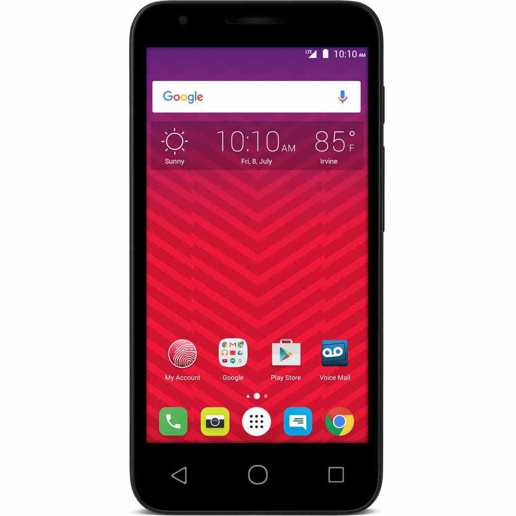 Virgin Mobile Alcatel Dawn Prepaid Smartphone, Black