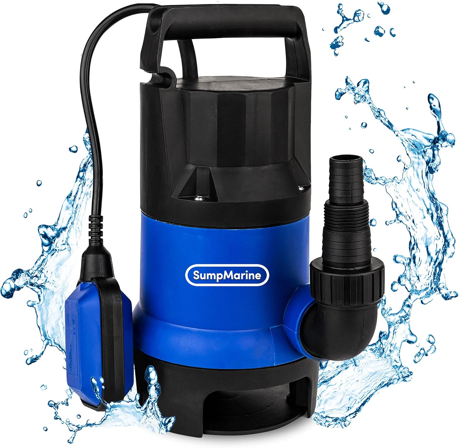 SumpMarine Automatic 1/2 HP Submersible Utility Pump, Clean Water Sump Pump, w/ 25’ Cord, Float Switch - Moves Up-To 2,000 Gallon Per Hour from Flooded Areas, Pool, Hot Tub, Rain Barrel, Pond Pack of 2