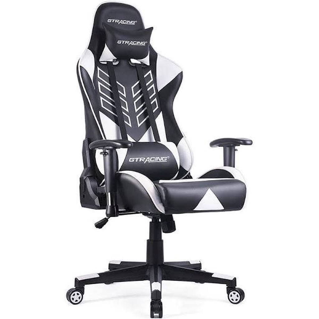 PC u0026 Racing Game Chair GTRACING Color: White