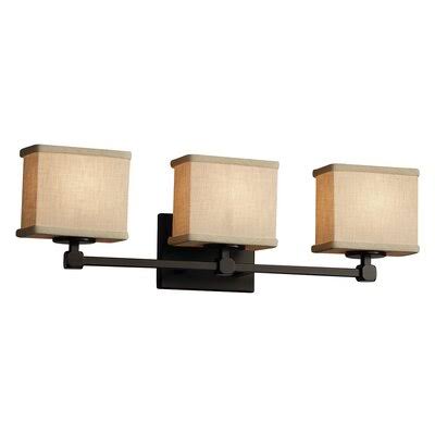 Favela 3 -Light Dimmanle LED Bath Bar Ebern Designs Finish: Matte Black, Shade Color: White