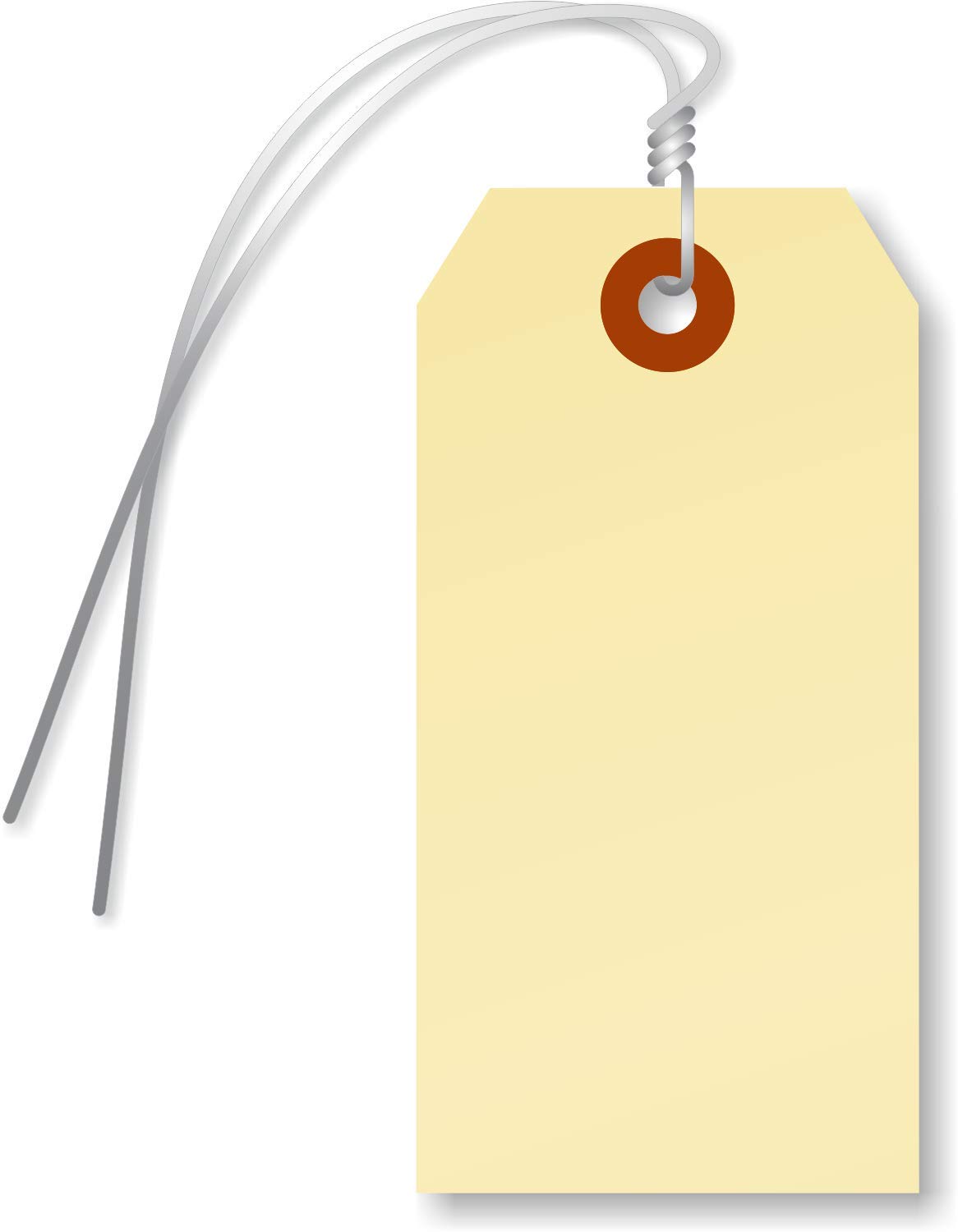 SmartSign Blank Manila Shipping Tags with Wire, Size #3 | 13pt Cardstock Tags, 3 3/4