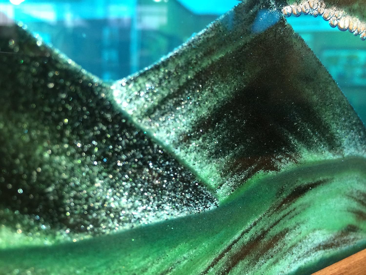 Exotic Sands Sand Pictures Manufacturer Direct - USA Quality - Lg23 Framed Desert Sands - Large Cherry Wood Frame (Sunset Orange) Handcrafted - Handmade - William Tabar Artist - Art in Motion