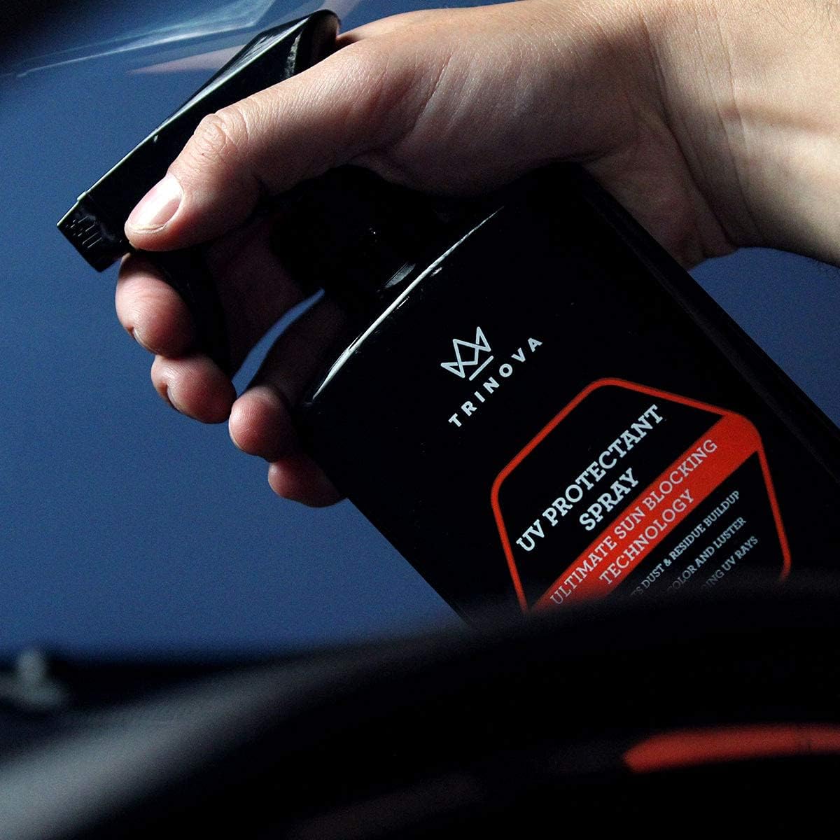 TriNova UV Protectant Spray - for Vinyl, Plastic, Rubber, Fiberglass, Leather & More - Prevents Fading & Cracking from UV Damage - Restores Color & Repels Dirt - Free of Residue (Gallon) Pack of 2