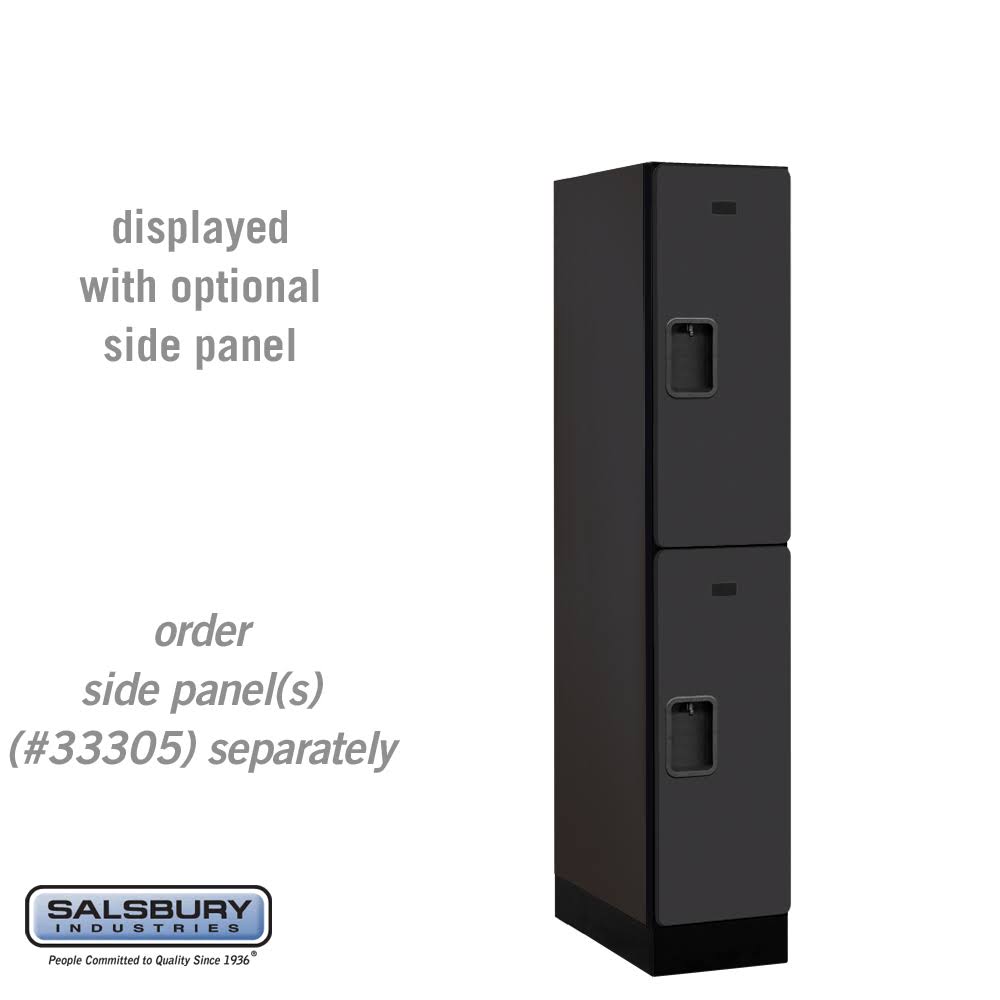Salsbury Industries Designer Wood Locker - Double Tier - 1 Wide - 5 Feet High - 21 Inches Deep - Black