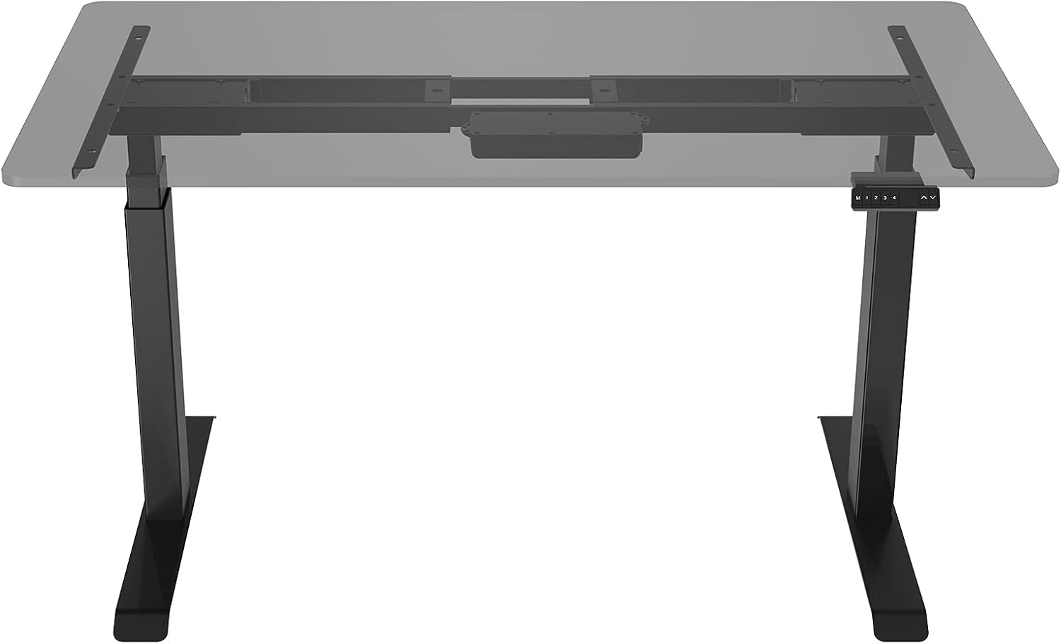 AITERMINAL Electric Standing Desk Frame Dual Motor Height Adjustable Desk Motorized Stand Up Desk-Black(Frame Only)