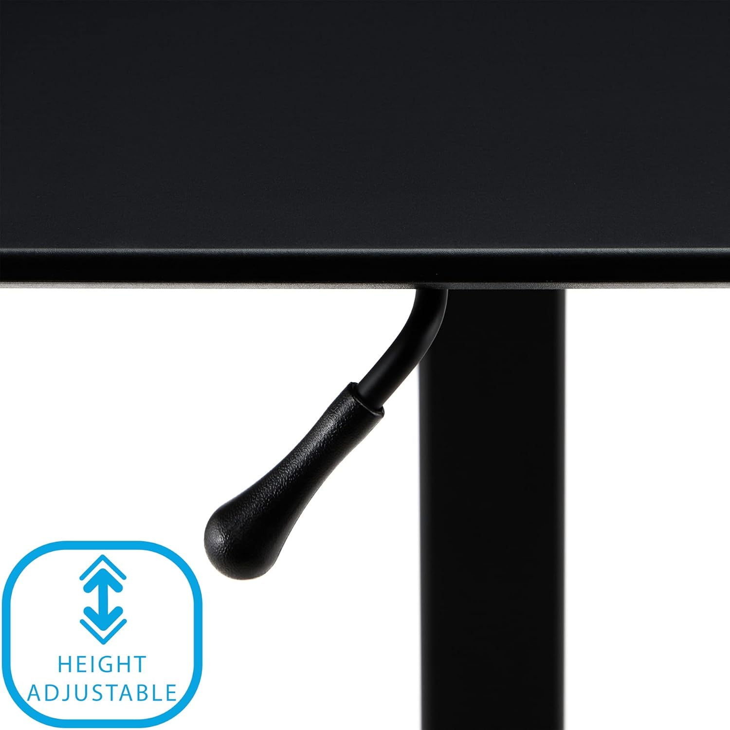 Seville Classics Airlift Sit Stand Mobile Rolling Height Adjustable Laptop Computer Workstation Office Classroom Home Cart Table w/Wheels, 24