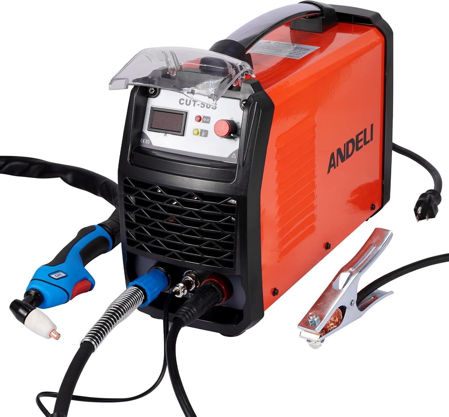 ANDELI 40A Plasma Cutter Inverter DC Air Plasma Portable Cutter Machine Kit IGBT Technology, 110V/220V Dual Voltage Hot Start Cutter Machine Orange Plastic Case