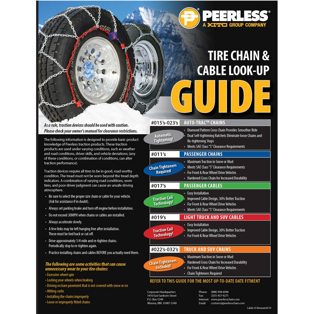 Peerless Chain Company 0232410 Autotrac Light Truck/SUV Tire Chains