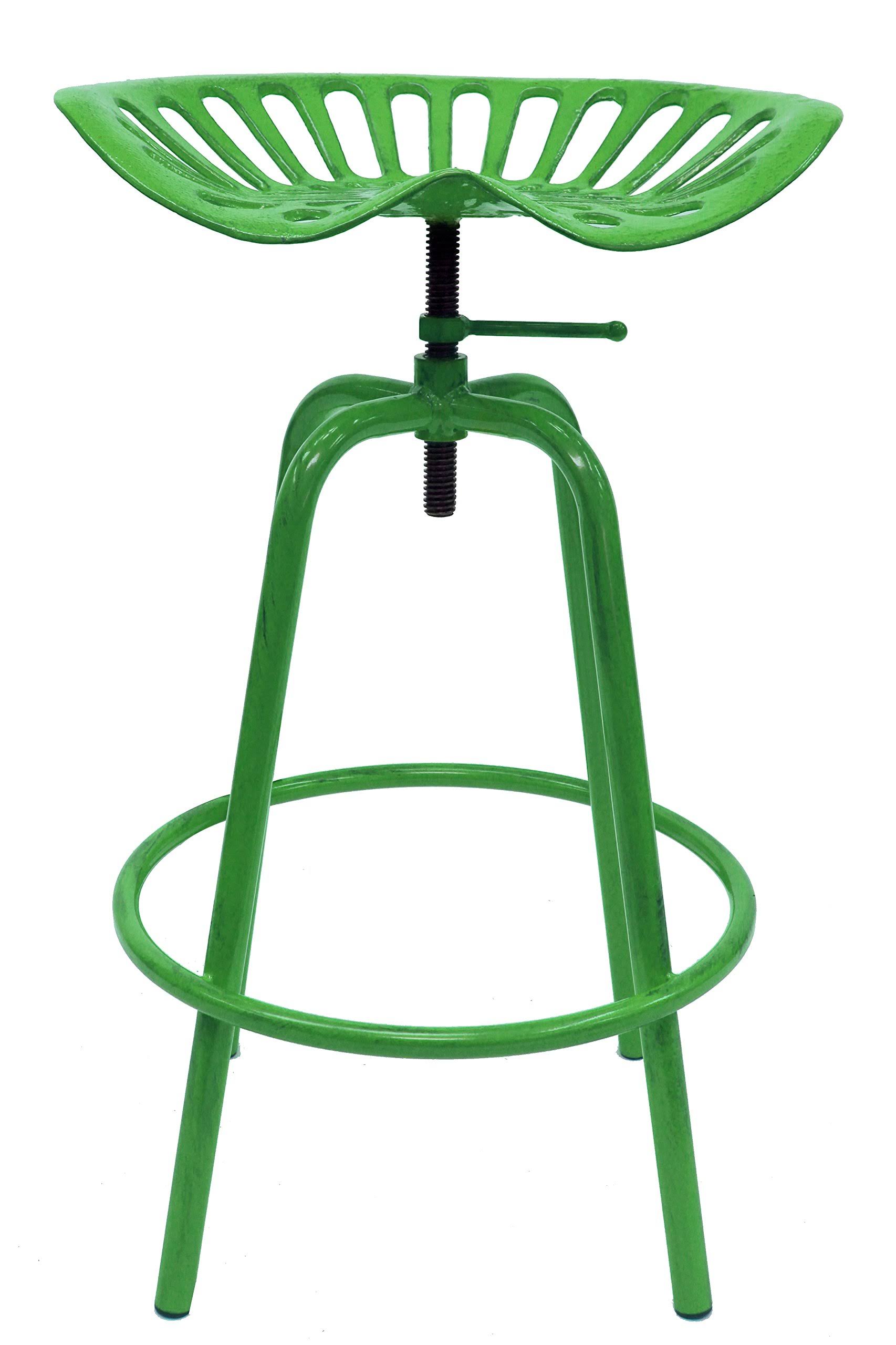 Leigh Country Tractor Swivel Seat Adjustable Backless Bar Stool Green