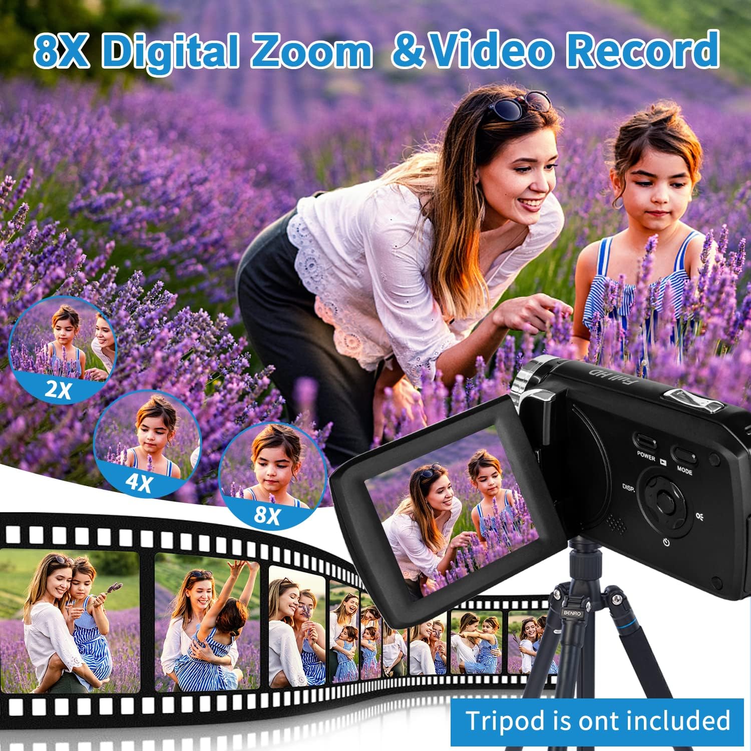 Video Camera Camcorder 1080P 20FPS 36MP HD Digital Vlogging Camcorders Kids Video Camera 2.8Inch 270 Degrees Rotation Screen Digital Camera Recorder YouTube Video Camera Pack of 2
