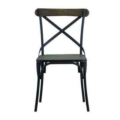 Lovitt Cross Back Side Chair in Black August Grove