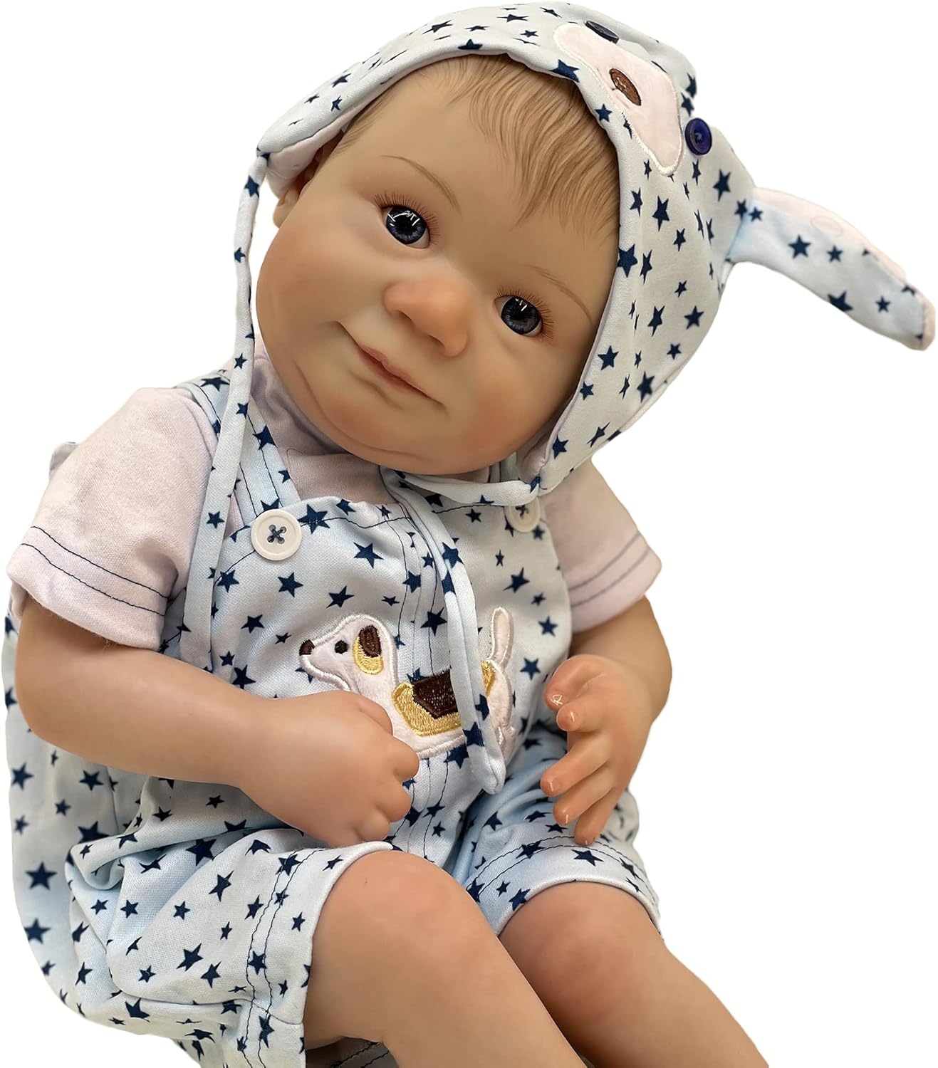Adolly Gallery 2 Pack 22 inches Reborn Baby Dolls Lifelike Realistic Silicone Vinyl Newborn Twins Dolls Cute Toy Gifts Set for Ad22c08T