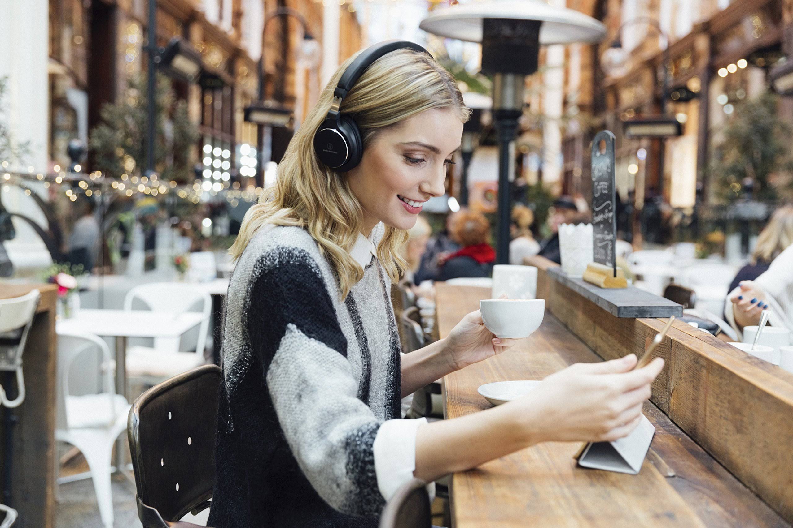 Audio-Technica Ath-sr5btbk Wireless On-Ear High-Resolution Audio Headphones- Black