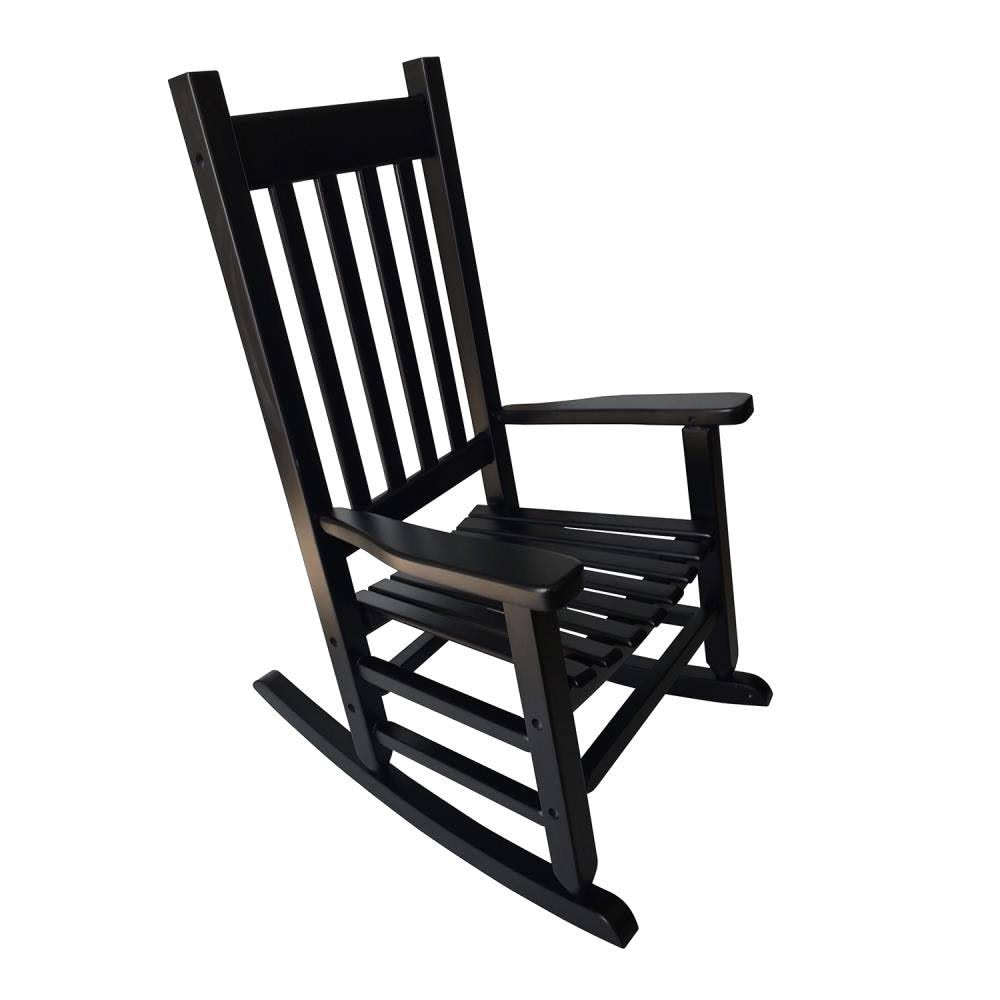 Style Selections CHILDREN&lsquo;S Black Wood Frame Rocking Chair(s) with Slat Seat Seat | TA17512