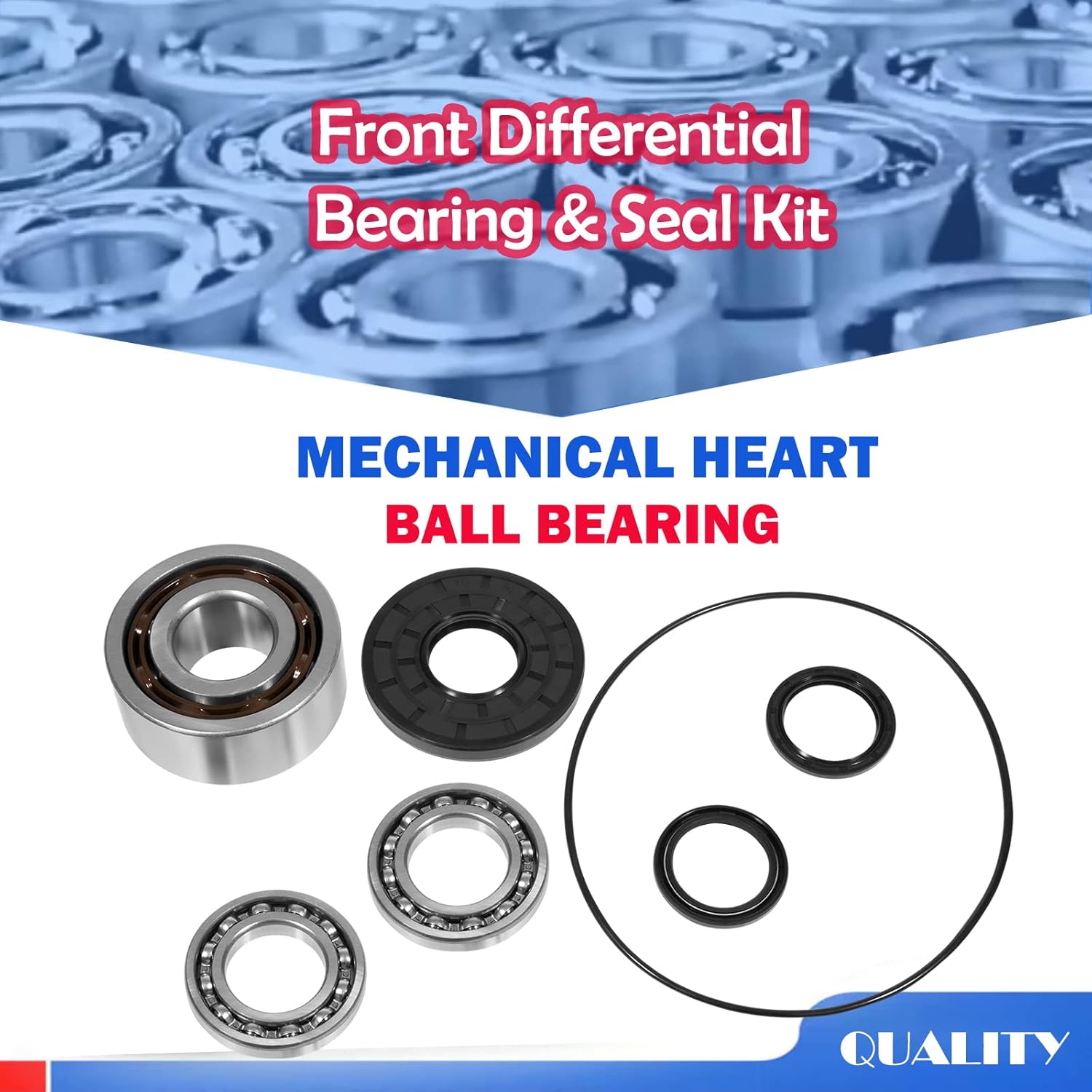 Fit for Polaris Ranger 570 800 900 1000 RZR Front Differential Bearing & Seal Kit OEM Replaces 1332842 3235174 3235171 25-2075