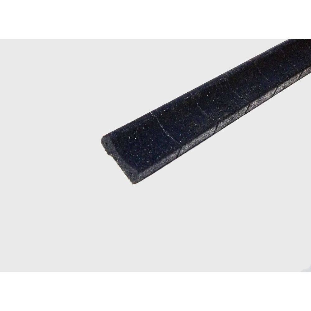 EcoBorder 4 ft. Black Rubber Curb Landscape Edging (4-Pack)