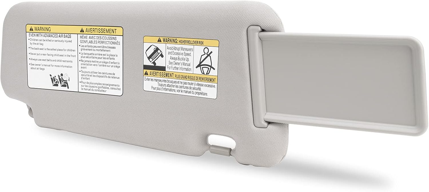 WEILEITE 96401-1AA1B Left Driver Side Sun Visor Compatible with Nissan Murano 2009 2010 2011 2012 2013 2014 Replace 964011AA1B(Gray)