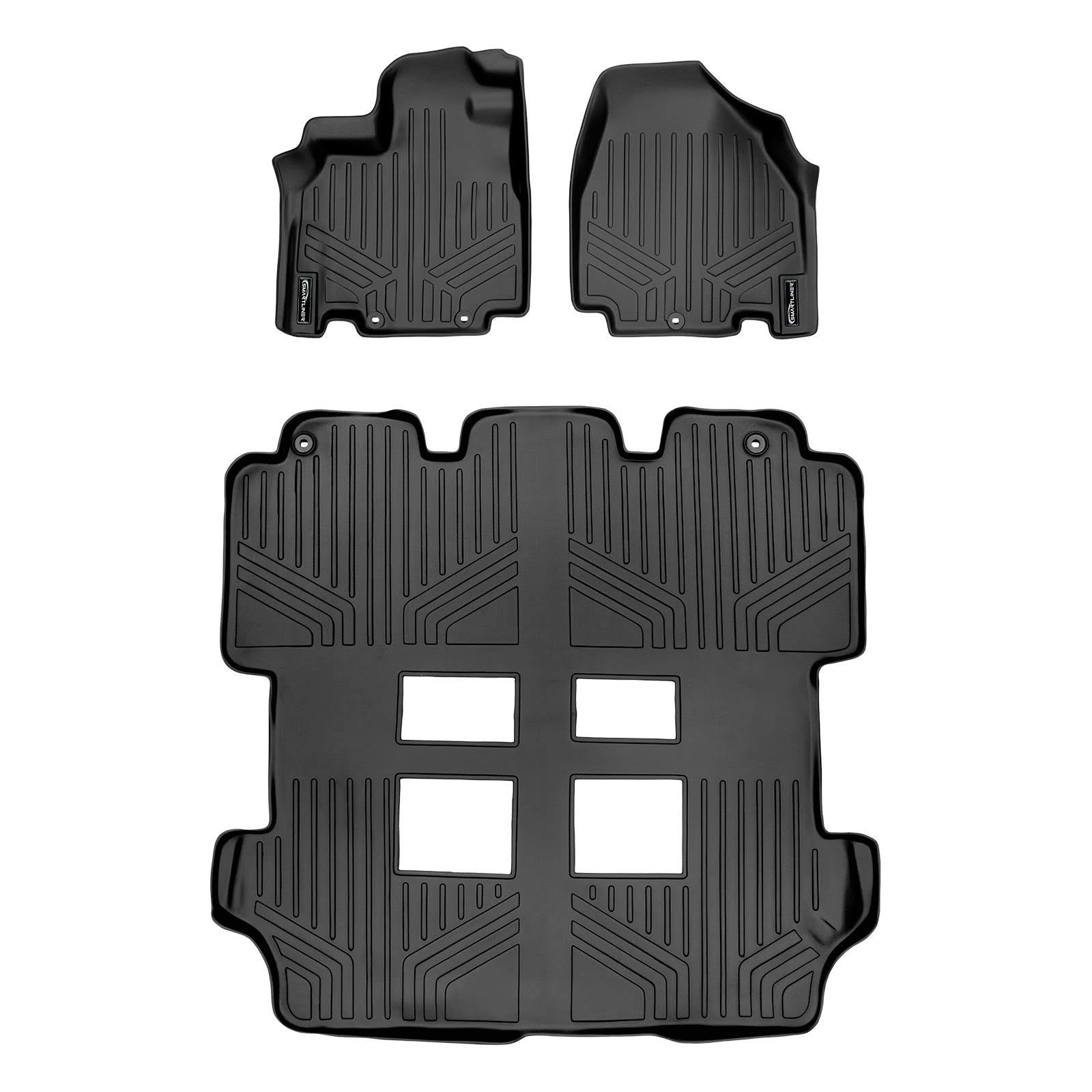 Maxliner Maxfloormat Floor Mats 3 Row Set Black for 2011-2017 Honda Odyssey