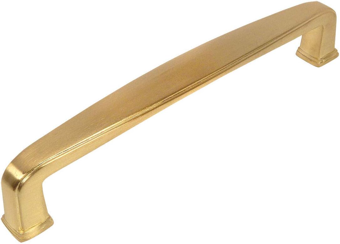 10 Pack - Cosmas 4392-128BB Brushed Brass Modern Cabinet Hardware Handle Pull - 5