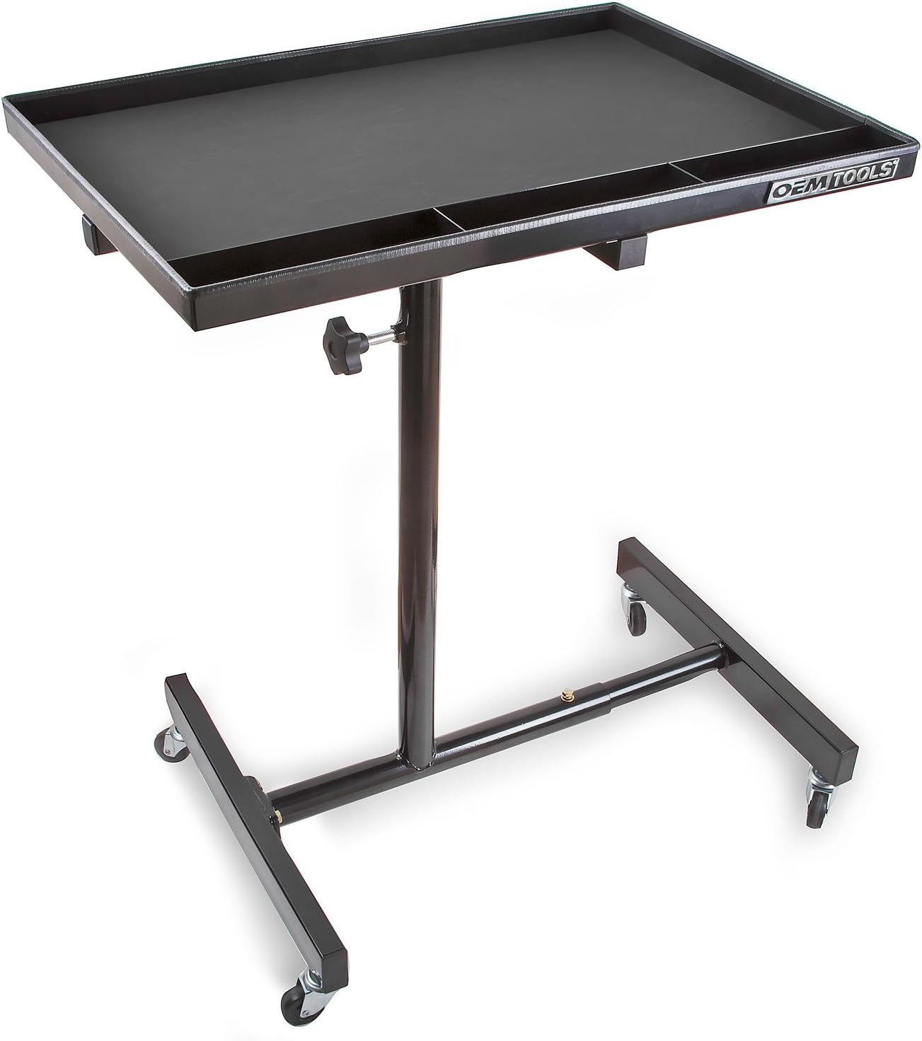 OEMTOOLS 24933 29 Inch Portable Tear Down Tray, Perfect Mobile Tray Table for Mechanics, 55-Pound Capacity, Steel Construction, Blue