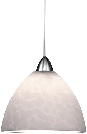 WAC Lighting MP-LED541-WT/CH Faberge LED 1 Light Canopy Pendant, White/Chrome
