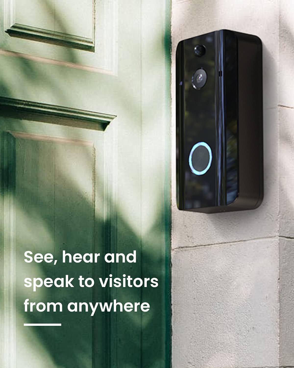 Simshine Video Doorbell Camera, Wireless WiFi Doorbell Camera with Chime, 1080P Rechargeable Battery Powered Home Security Doorbell Camera with 2-Way Audio, Motion Detection, Night Vision, SD/Cloud Pack of 2