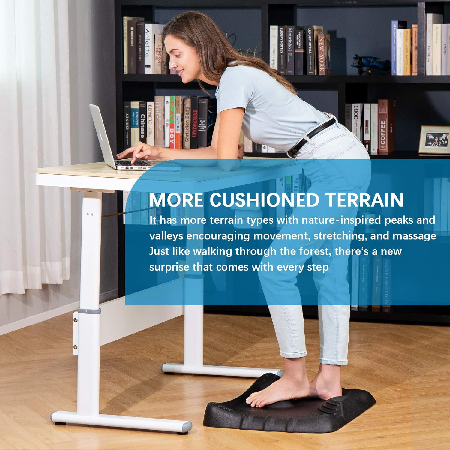 Standing Desk Mat Anti-Fatigue Mat Standing Mat for Standing Desk, Office, Kitchen Mat Comfort Floor Mat to Relieve Foot, Knee, and Back Pain