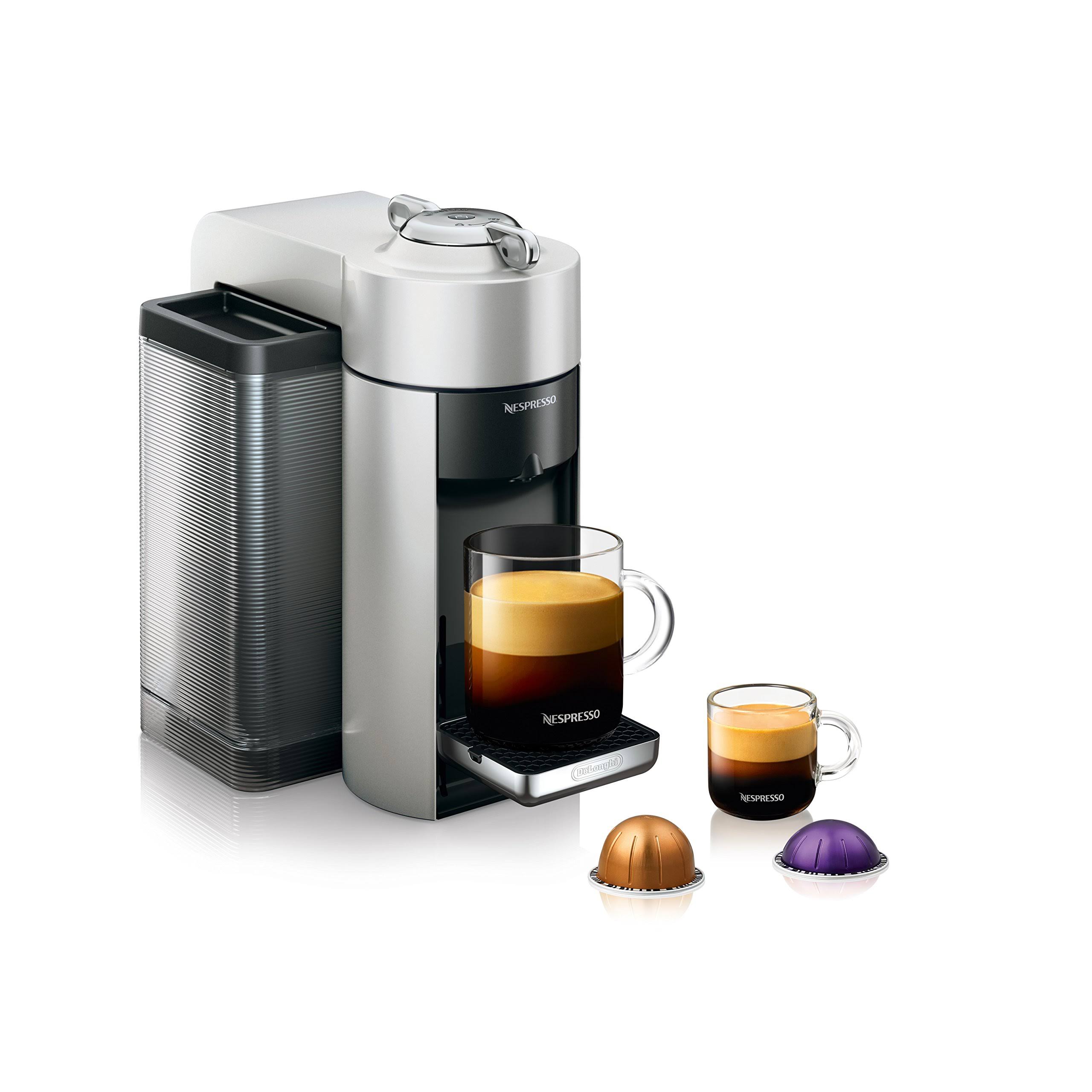 Nespresso Vertuo Coffee and Espresso Machine Silver by De&Longhi
