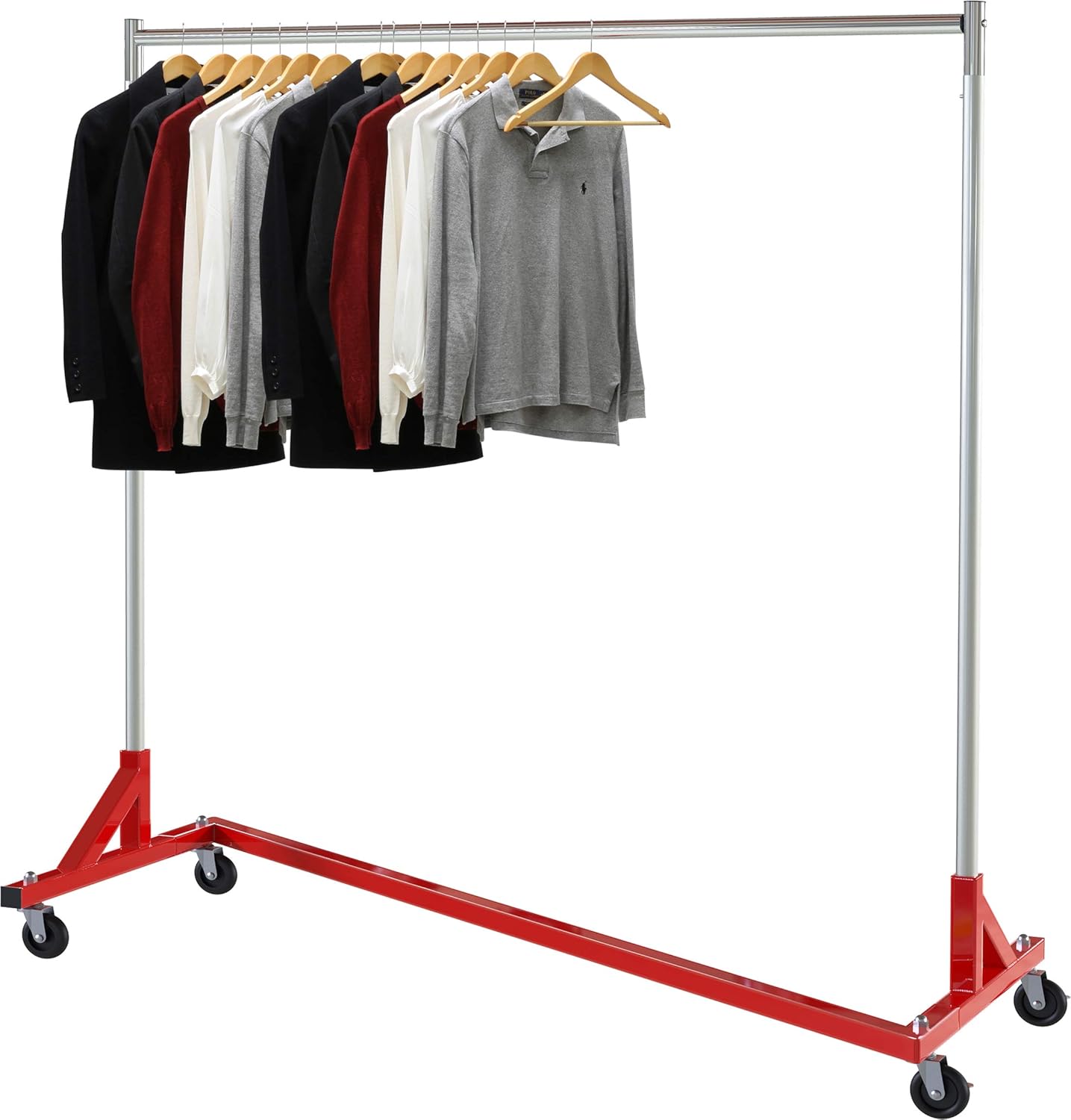 SimpleHouseware Commercial Z Base Garment Rack, Black