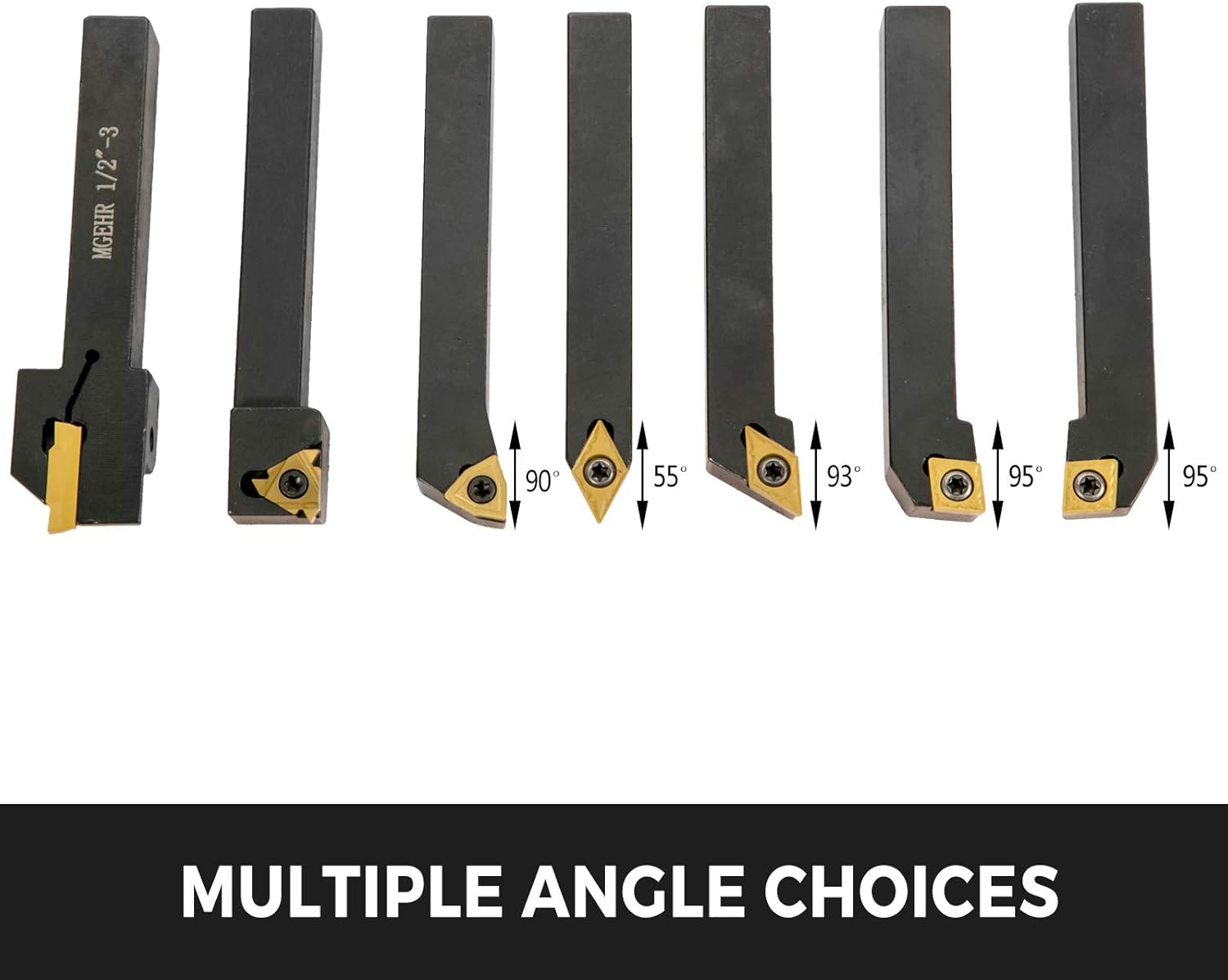 BestEquip Indexable Carbide Lathe Tools 1/2