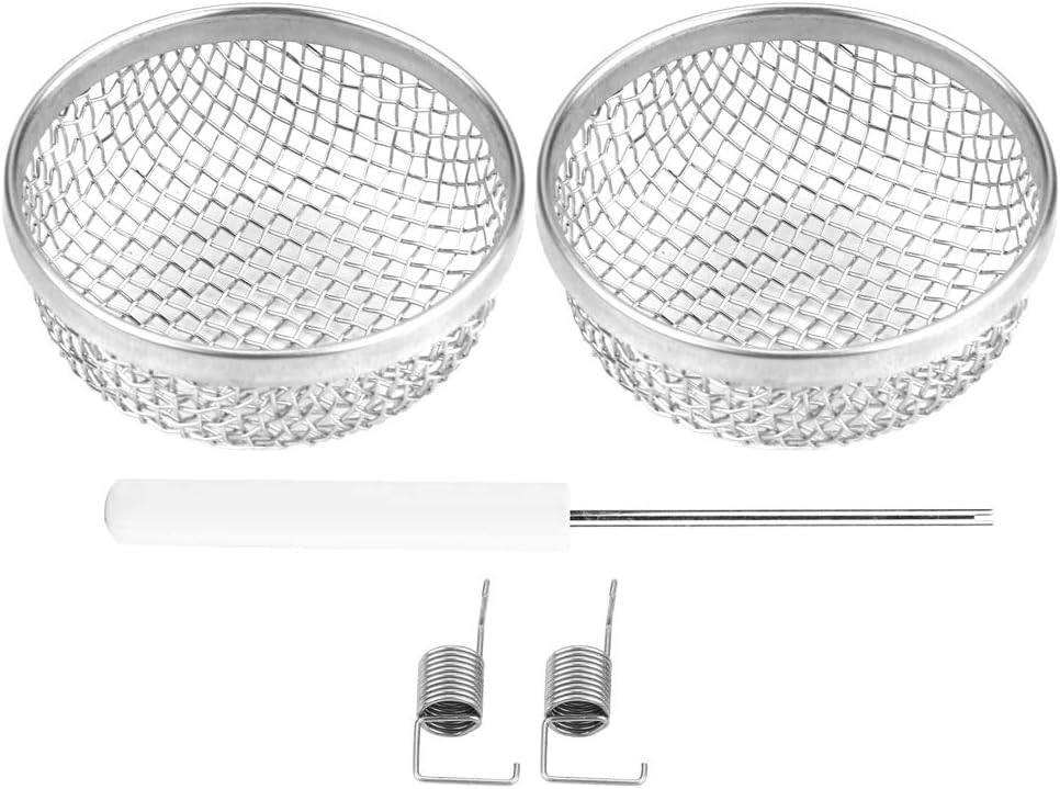 RV Heater Vent Cover , 2pcs Stainless Steel Vent Bug Furnace Screen Cover for Trailer RV with Spring Fasteners