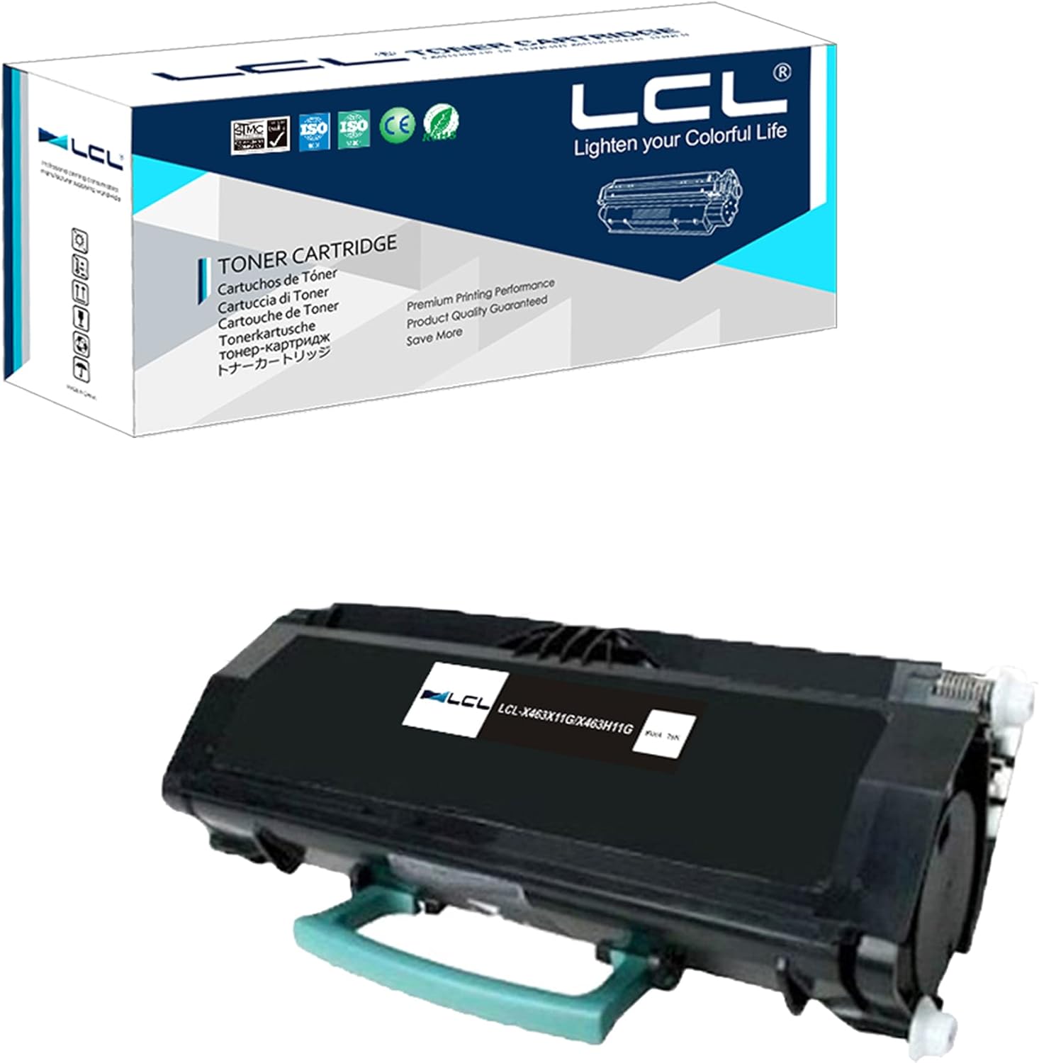 LCL Remanufactured Toner Cartridge Replacement for Lexmark X463A11G X463A21G X463X11G X463X21G X463H11G X463H21G 15000 Pages X463de X464de X466de X466dte X466dwe (1-Pack Black) Pack of 2