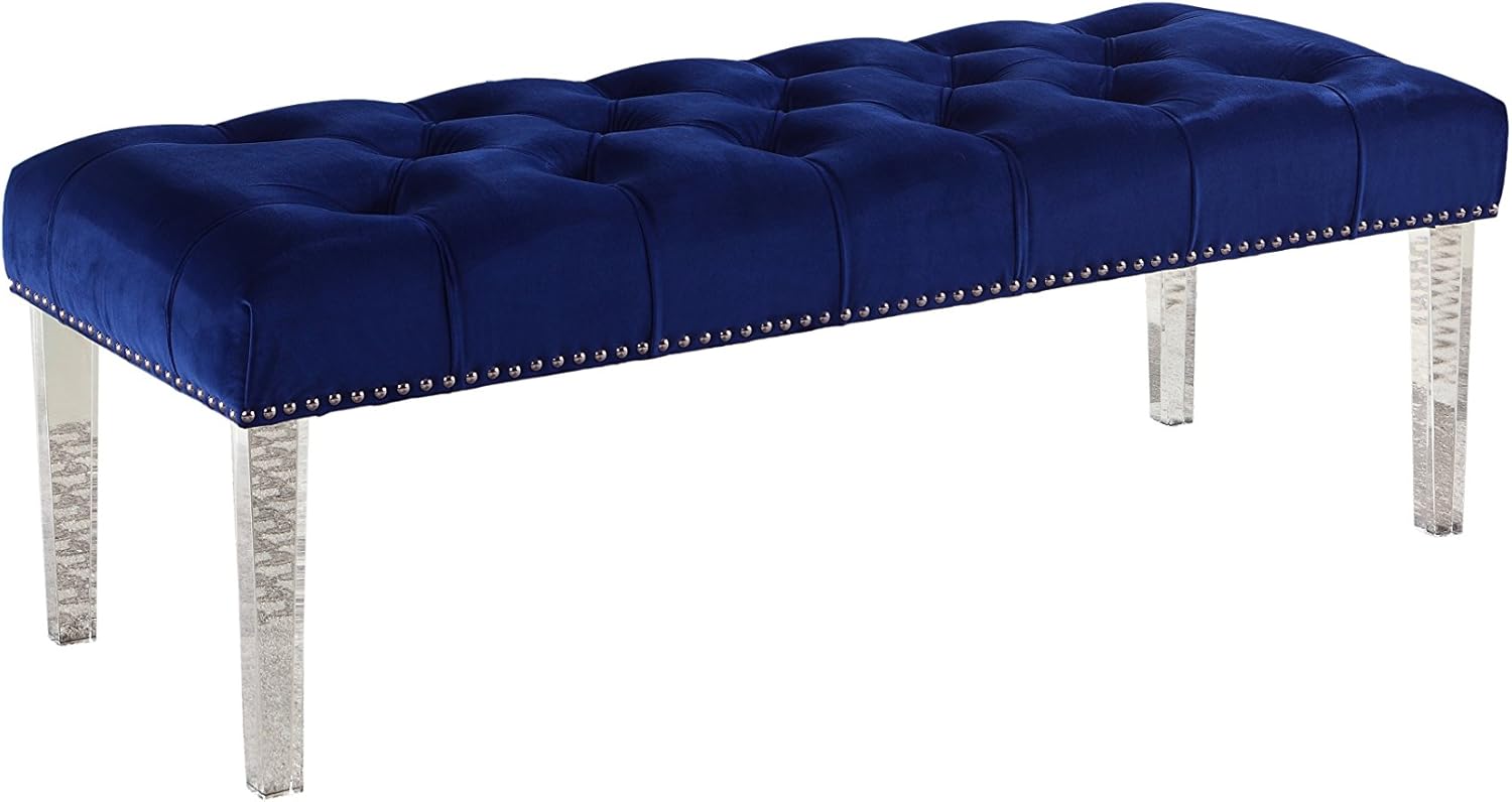 Best Master Furniture YF07 Accent Bench, Blue