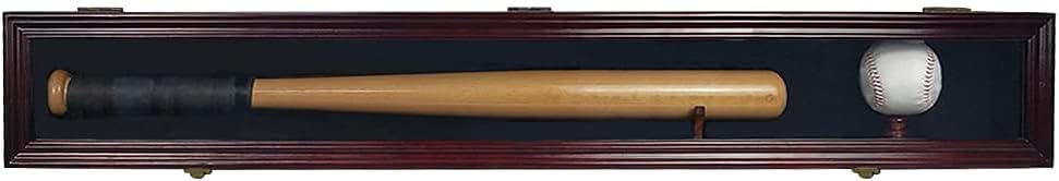 ASmileIndeep Baseball Bat Display Case Rack Baseball Sticks Cabinet Holder Wall Mounted