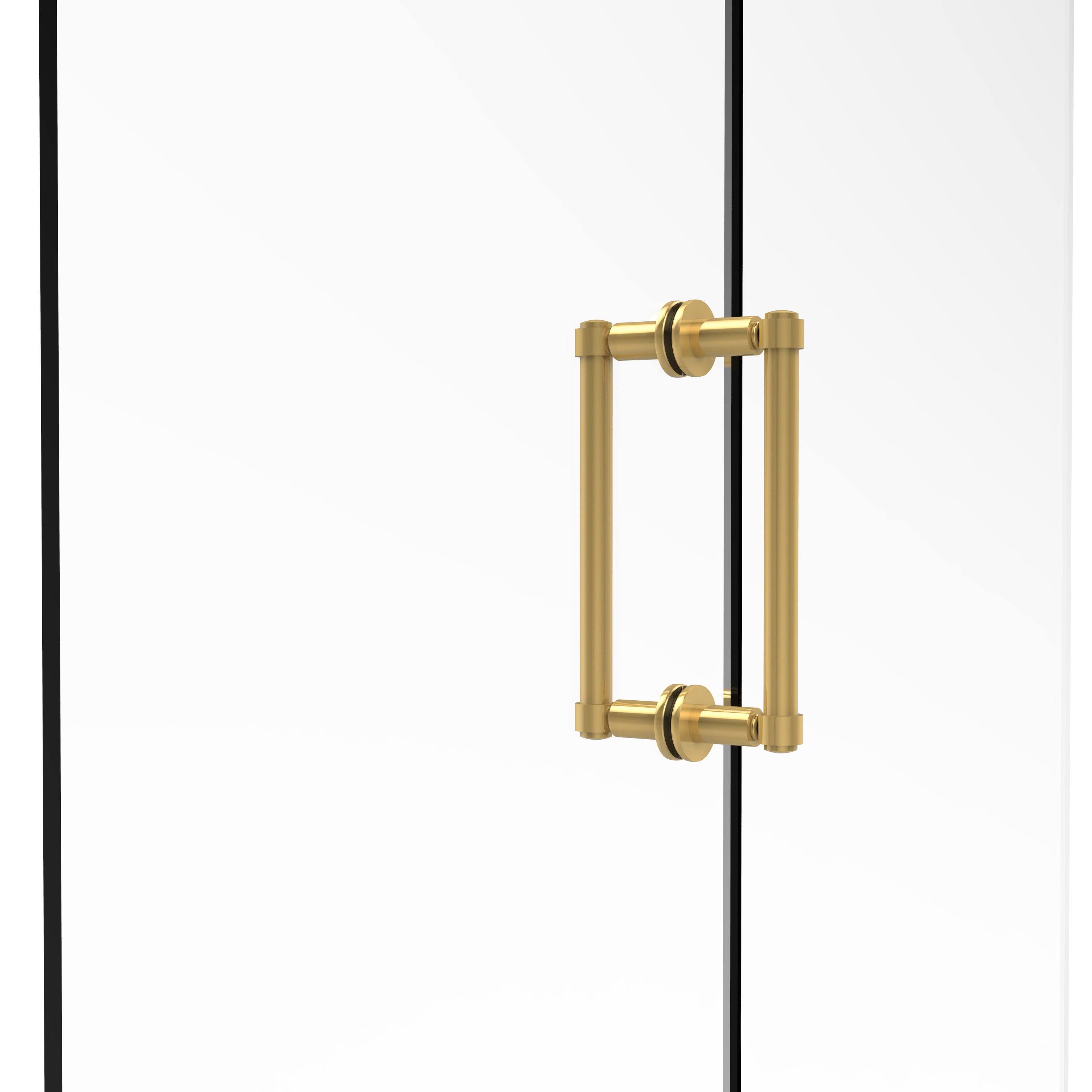 Allied Brass Contemporary 8 inch Back to Back Shower Door Pull Satin Brass 405-8BB