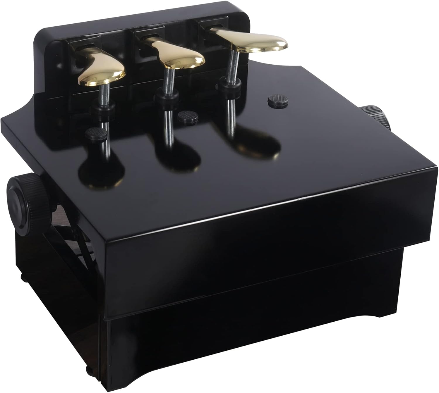 ALAPUR Piano Pedal Extender Bench for Kids, Height Adjustable Piano Foot Pedal,Design with 3 Pedal, Black