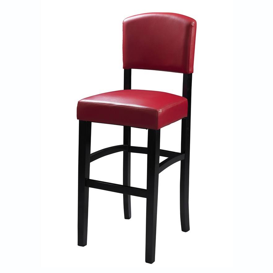 Linon Monaco Bar Stool, Red