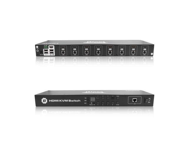 TESmart KVM Switch 16 Port HDMI | 4K 30Hz Ultra HD | Enterprise Grade | RS232 | LAN Port | IP Control | Auto Scan | Rackmount [C