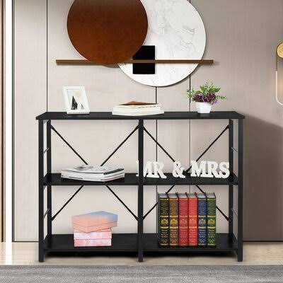 43.3x22 Console Table Latitude Run Color: Black