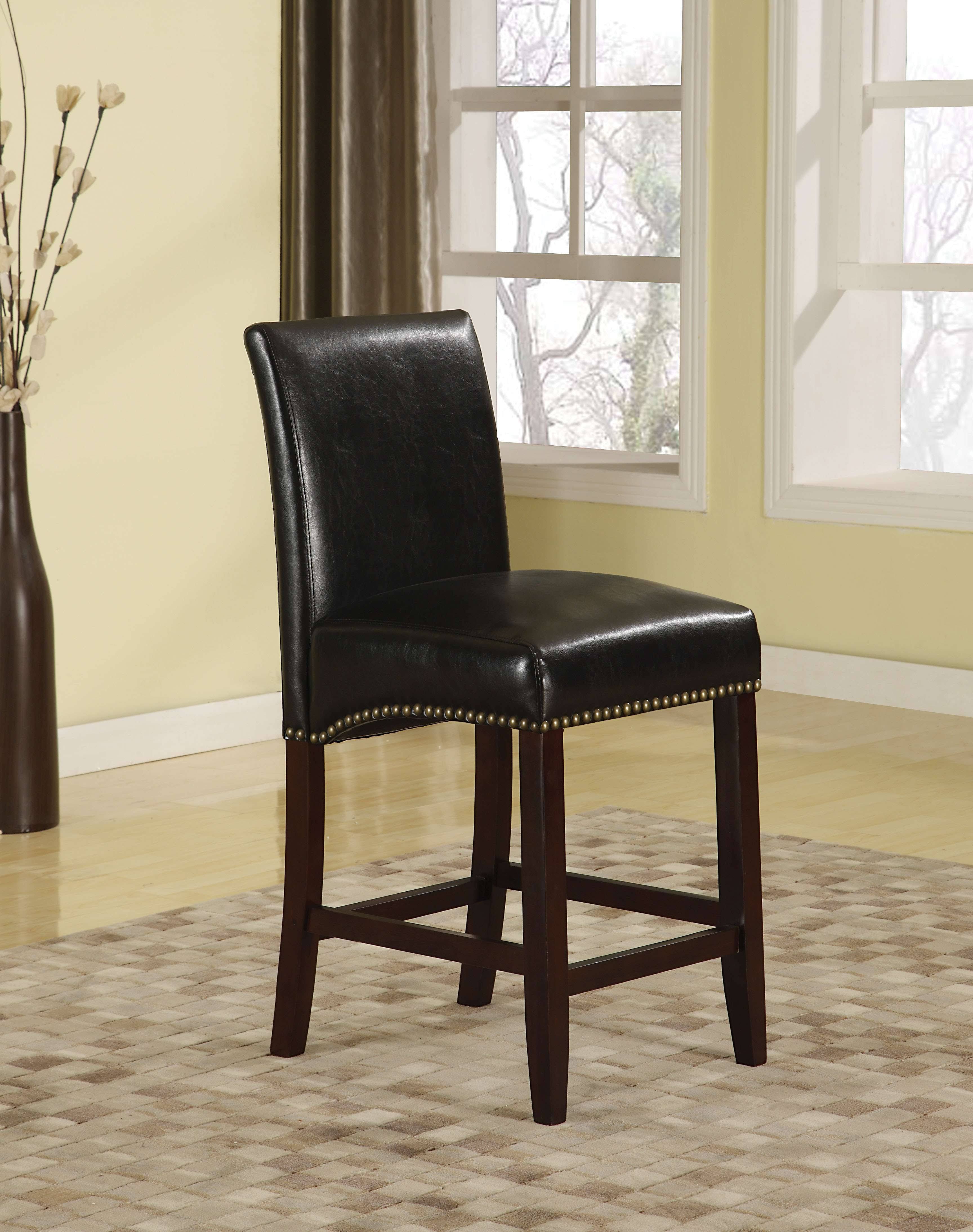 Acme Furniture Jakki Black Counter Height Chair Set of 2