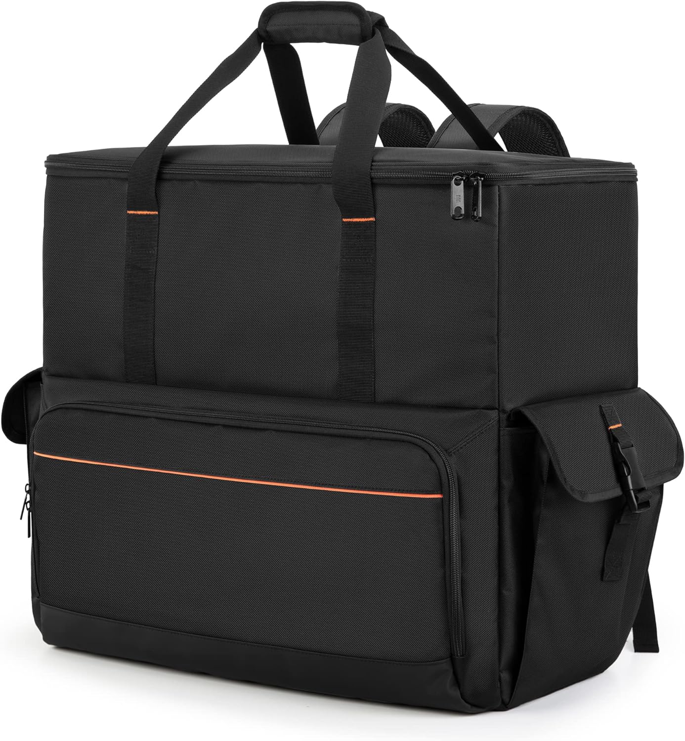 Trunab Computer Desktop Tower Carrying Case, PC Backpack for Computer Main Processor Case, Keyboard, Cable and Mouse, Earphone, Bag Only, Black