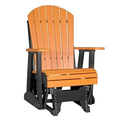 Gonsalve Adirondack Glider Chair Ebern Designs Frame Color: Orange/Black