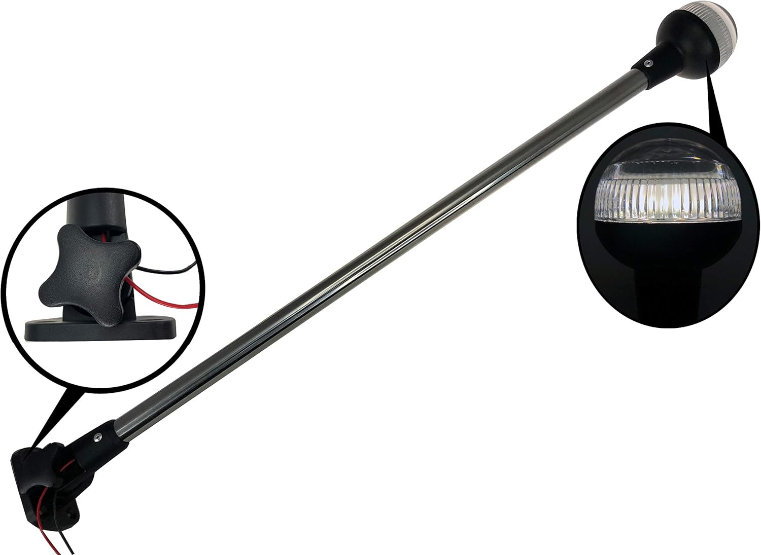 Pactrade Marine RV Adjustable Folding All Round Navigation Pole Light 25