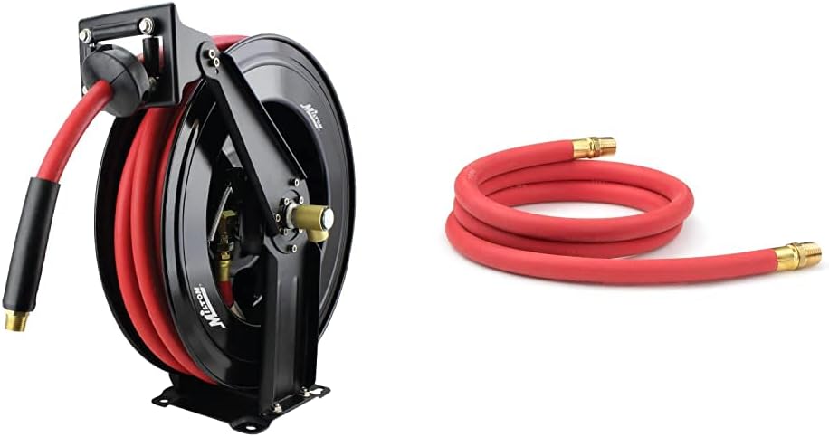 Milton 2780-50D - Steel Dual Arm Auto-Retractable Air Hose Reel, 1/2