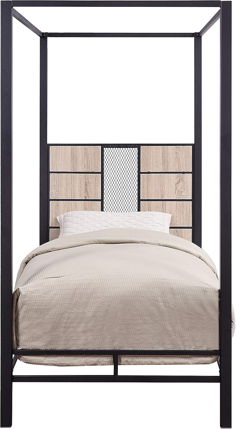 ACME Furniture Baara Canopy, Natural and Sandy Gray