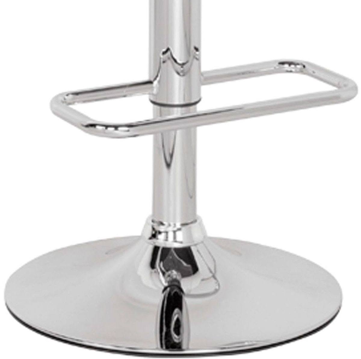 Acme Furniture Rania Gray/Chrome Adjustable Swivel Stool