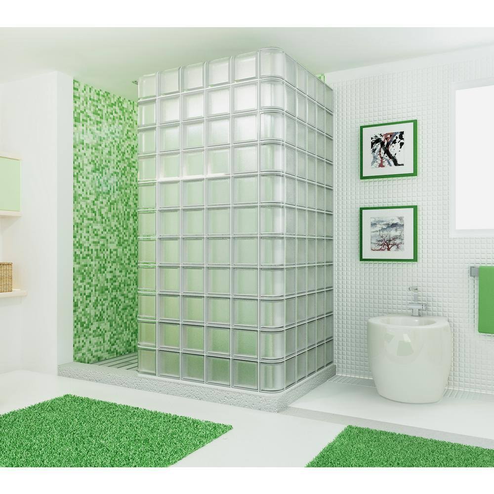 MyMINIGLASS 123045A White 5.75 in. x 5.75 in. x 3.15 in. Classic Non-Tinted Glass Block (6-Pack)