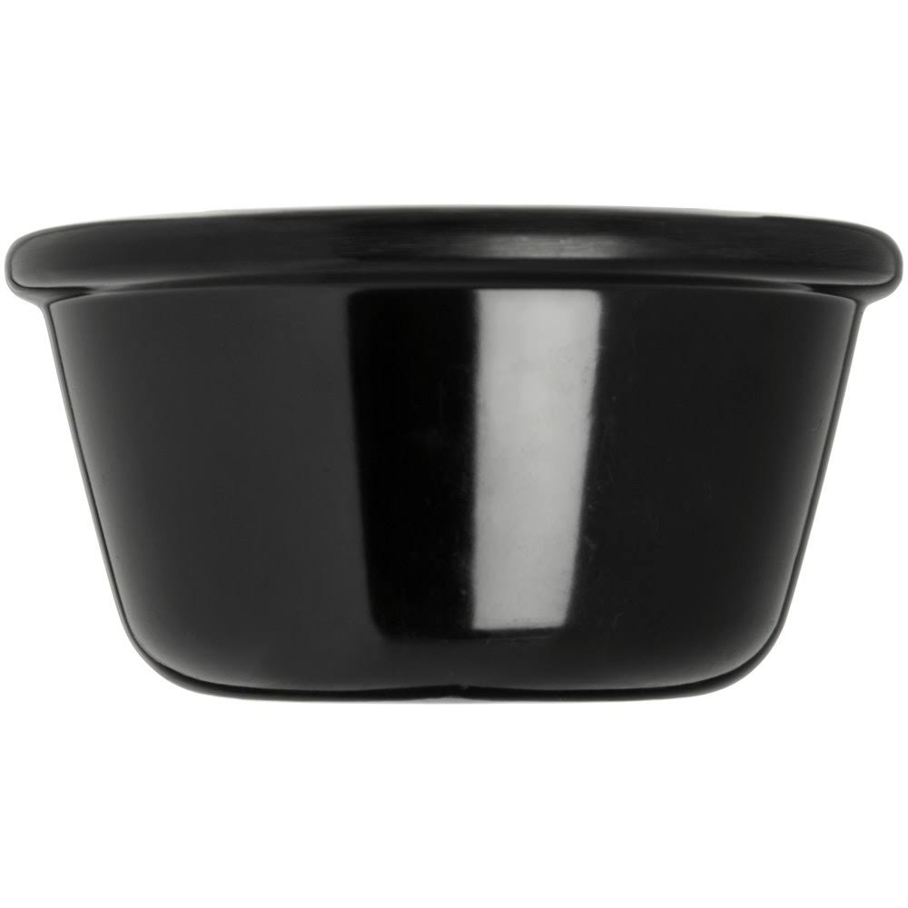 Carlisle S28503 4 oz. Black Smooth Melamine Ramekin - 48/Case