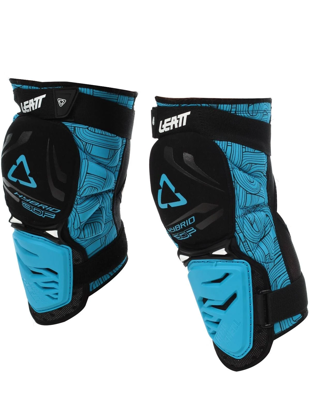 Leatt 3DF Hybrid Knee Guard (Black/Blue, Small/Medium)