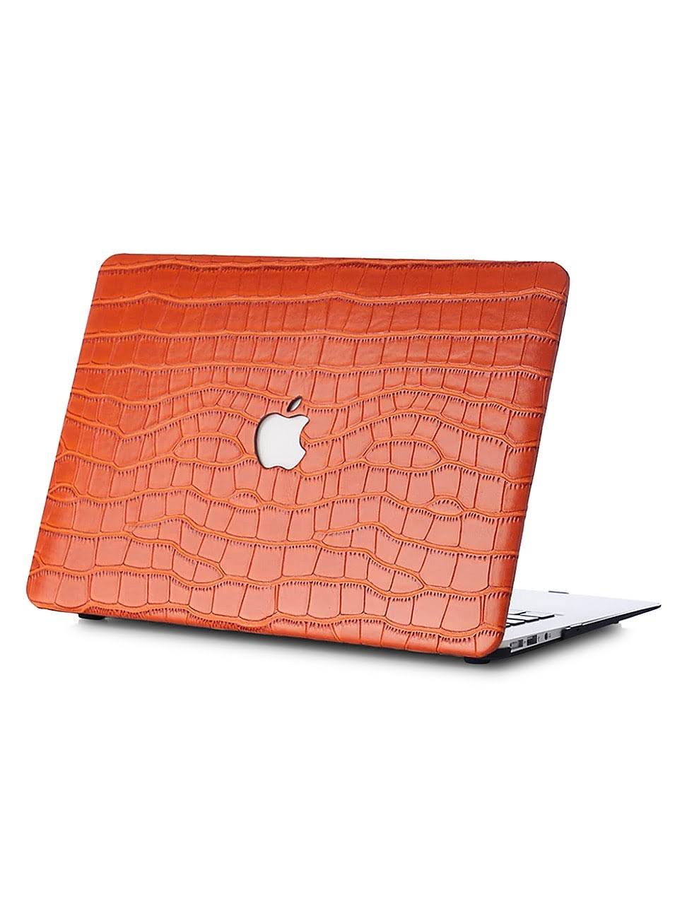 Chic Geeks Faux Crocodile MacBook Case - Mandarin